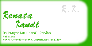 renata kandl business card
